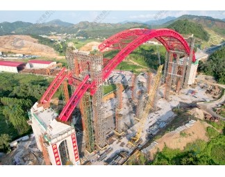 Pinglu Canal Jiuzhou Bridge Overall Lift Project